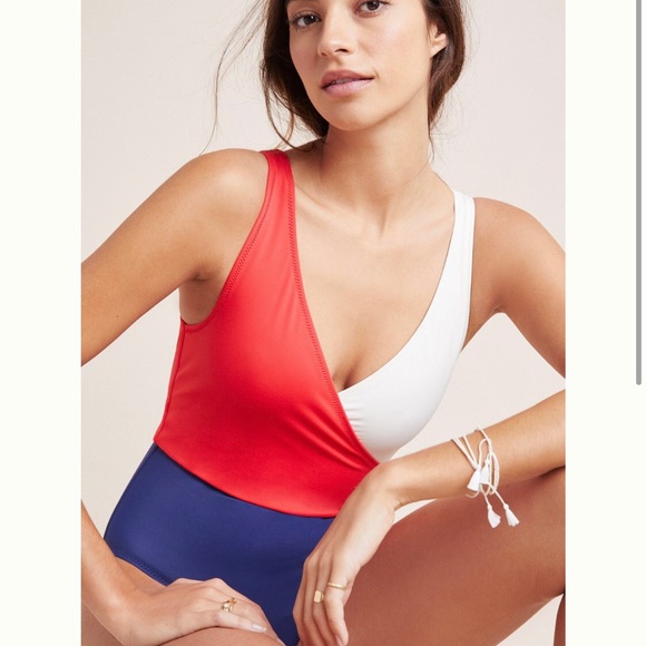 Anthropologie Other - 🇺🇸 🩱Red, White & Blue Ballerina One-piece